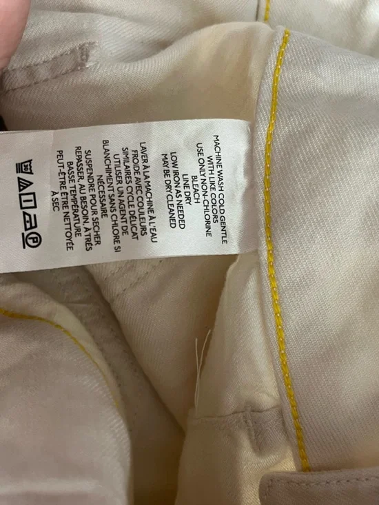 Anthropologie Maeve The Collette Linen Blend Wide Leg Pant In Ivory Cropped - Picture 12 of 13